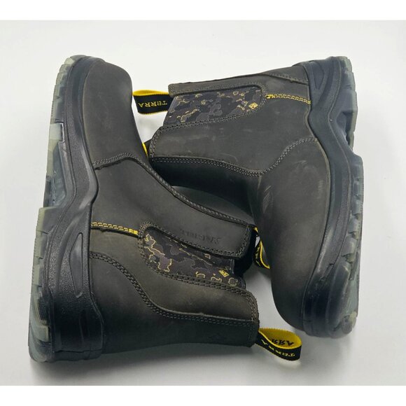 Terra Men's Black Leather Chelsea Soft Toe Pull-On Work Boots Size 10 2844 - Picture 13 of 16